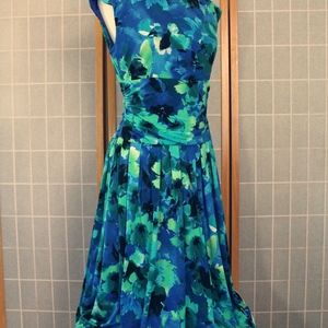 Blue/Green Floral Dress